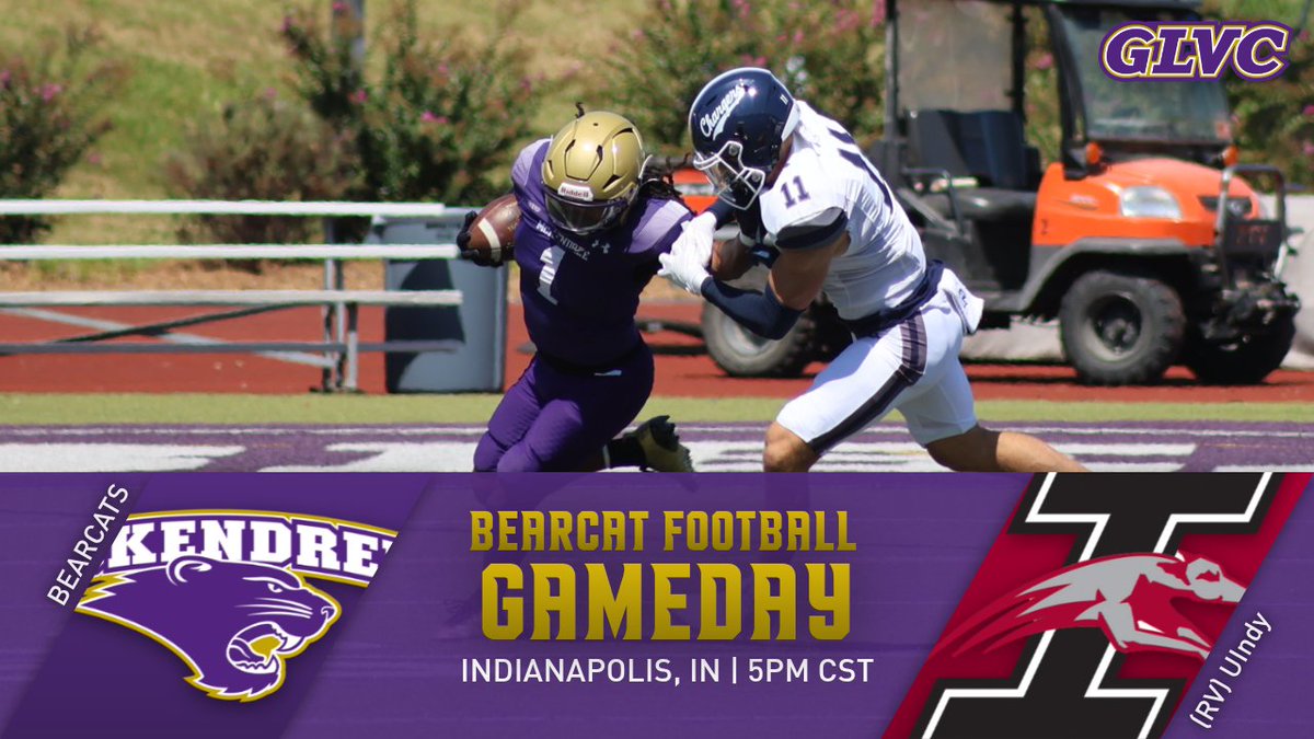 Hitting the road to start GLVC play!! 

🆚 | (RV) UIndy
📍 | Key Stadium - Indianapolis, IN
🕰️ | 5:00 PM CST
📺📻📊 | liinks.co/mckendreefb

#GLVCfb | #D2football | #BearcatsUnleashed