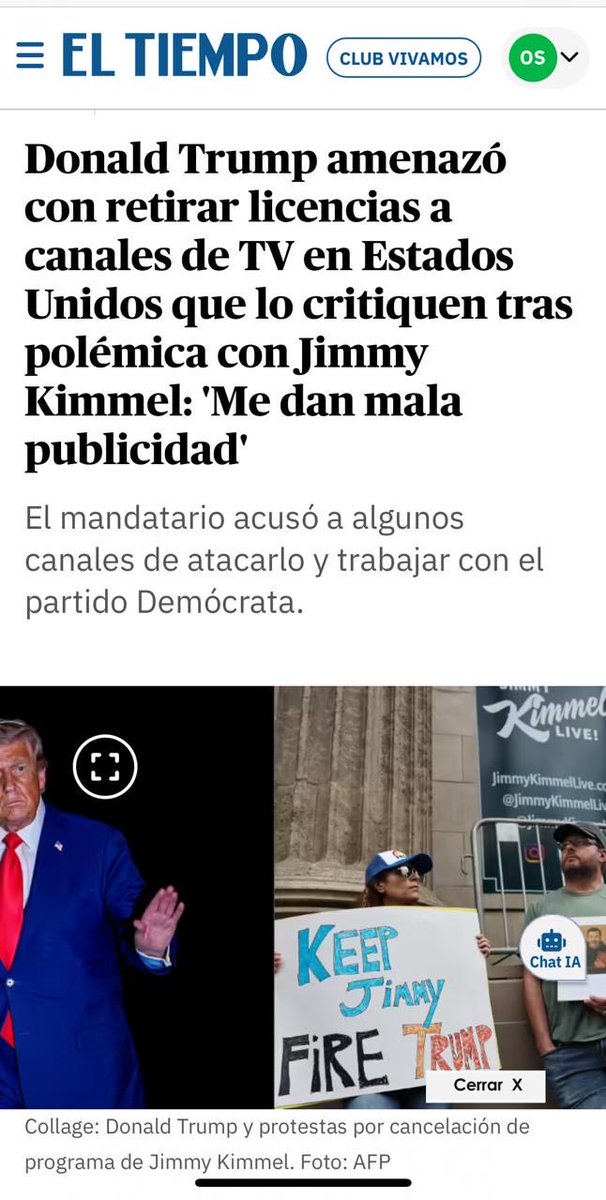 Al parece a Trump le pasa lo mismo que a Petro en Colombia, con la gran diferencia que en Colombia hay libertinaje de la prensa tradicional sin que hayan amenazas, en cambio, en el país de las libertades, se están quedando sin libertad.