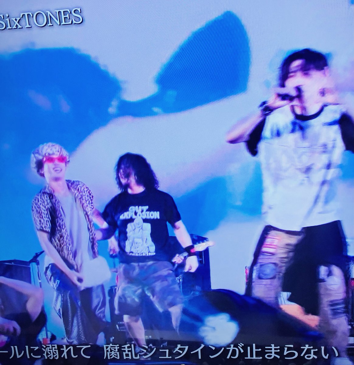 forestroyer's tweet photo. 地上波でGUT EXPLOSIONの文字が観られる日が来るとは😁

#gutexplosion
#キャノンボール
#withmusic
#マキシマムザホルモン
#SixTONES https://t.co/pC5VrhRJ5D