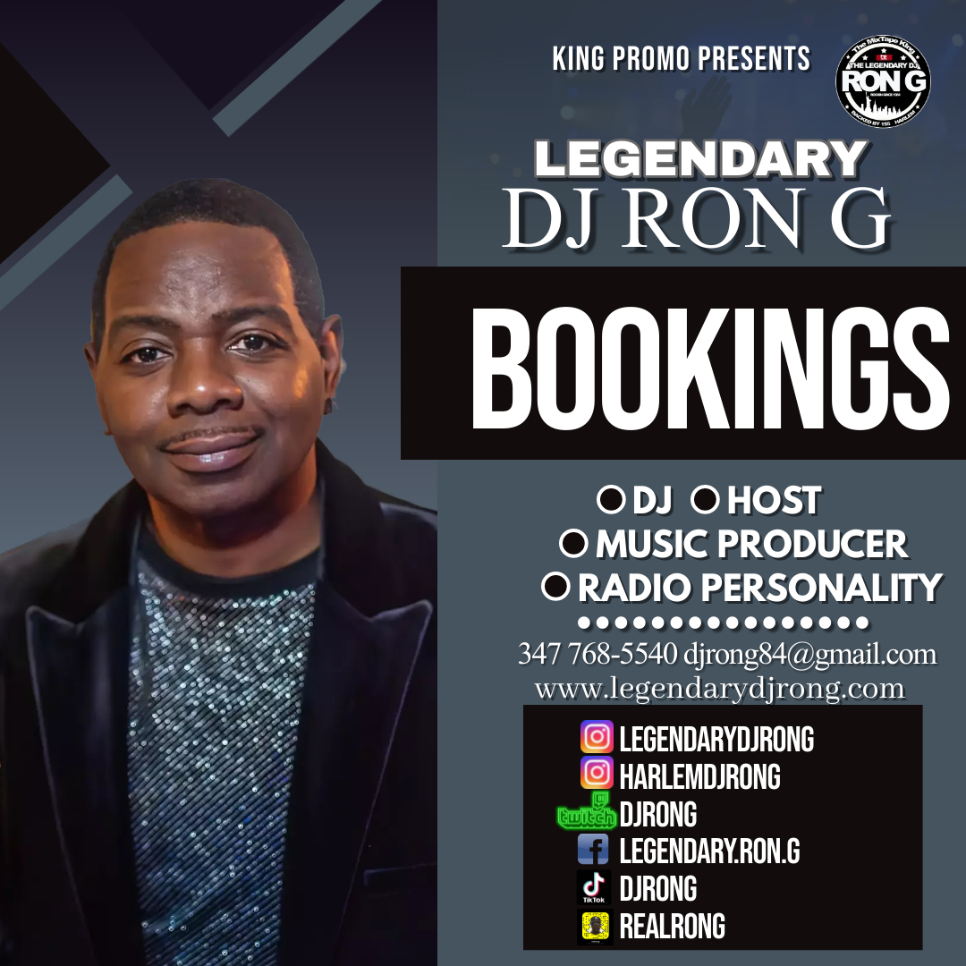 MIXKING155's tweet image. Book DJ Ron G for your next party
Contact me at 347 768-5540 or email me djrong84@gmail.com #clubpromoters #clubdj #bookings #legendarydjrong #newyork #newpromoters #bookdjrong #partydj #hiphopdj