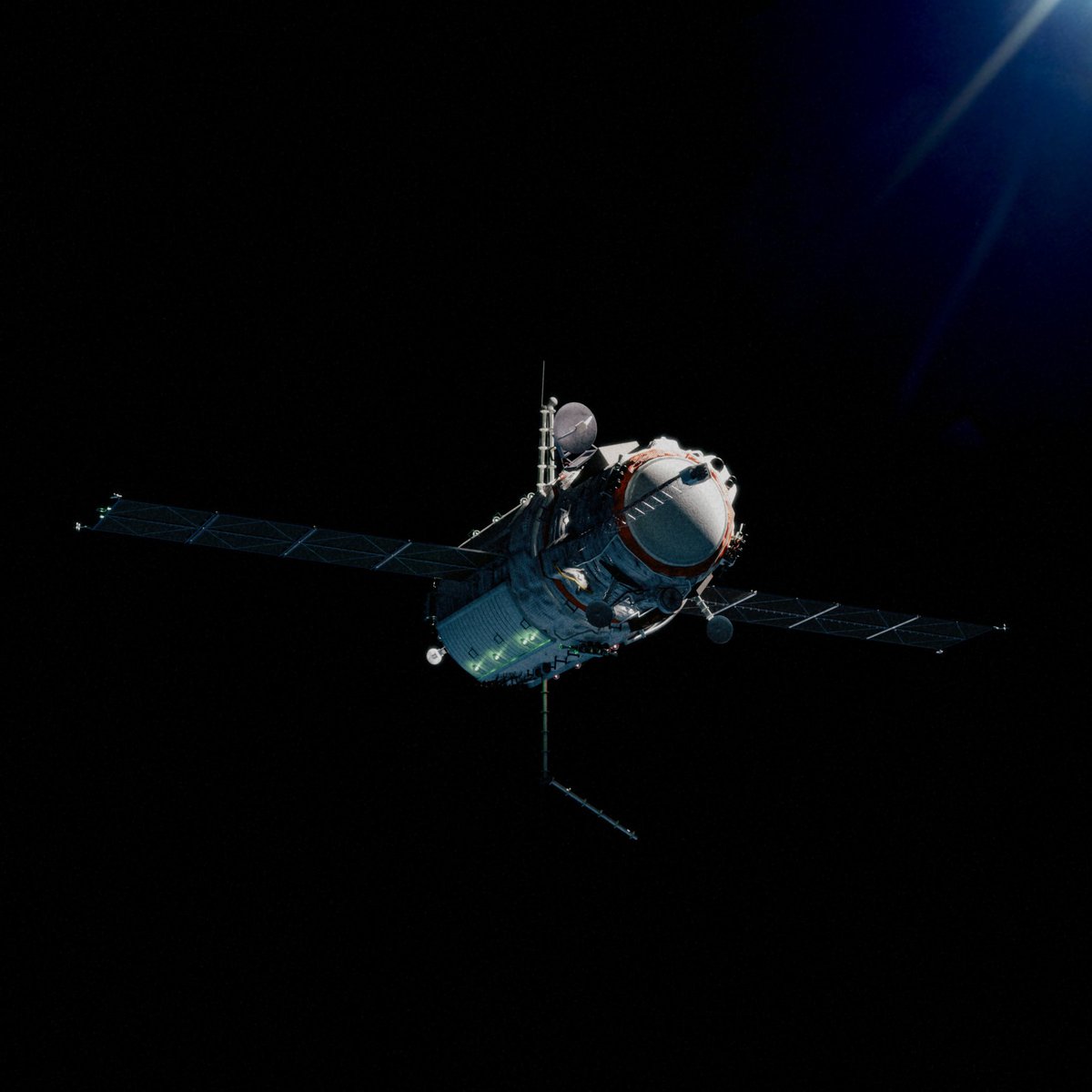 Element115art's tweet image. Randoms:

1) Variable Gravity Research Facility &quot;Newton&quot;, a 1989 spinning station proposal 
2) Project Adam: the US Army&apos;s 1958 quick and dirty crewed spaceship design based on the Project Manhigh capsule
3) Priyut, my design for a TKS derived rescue ship