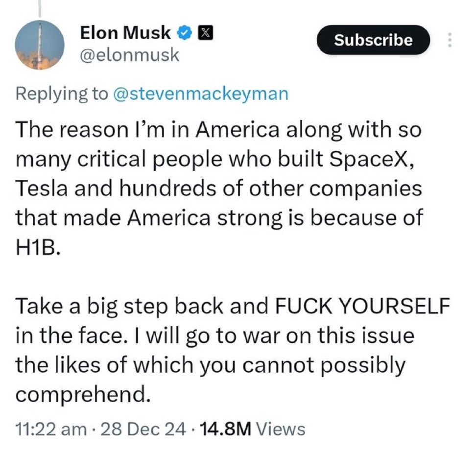 SanskritSniper's tweet image. Why @elonmusk why you support this insane man #h1bvisa #h1bnews #Trump