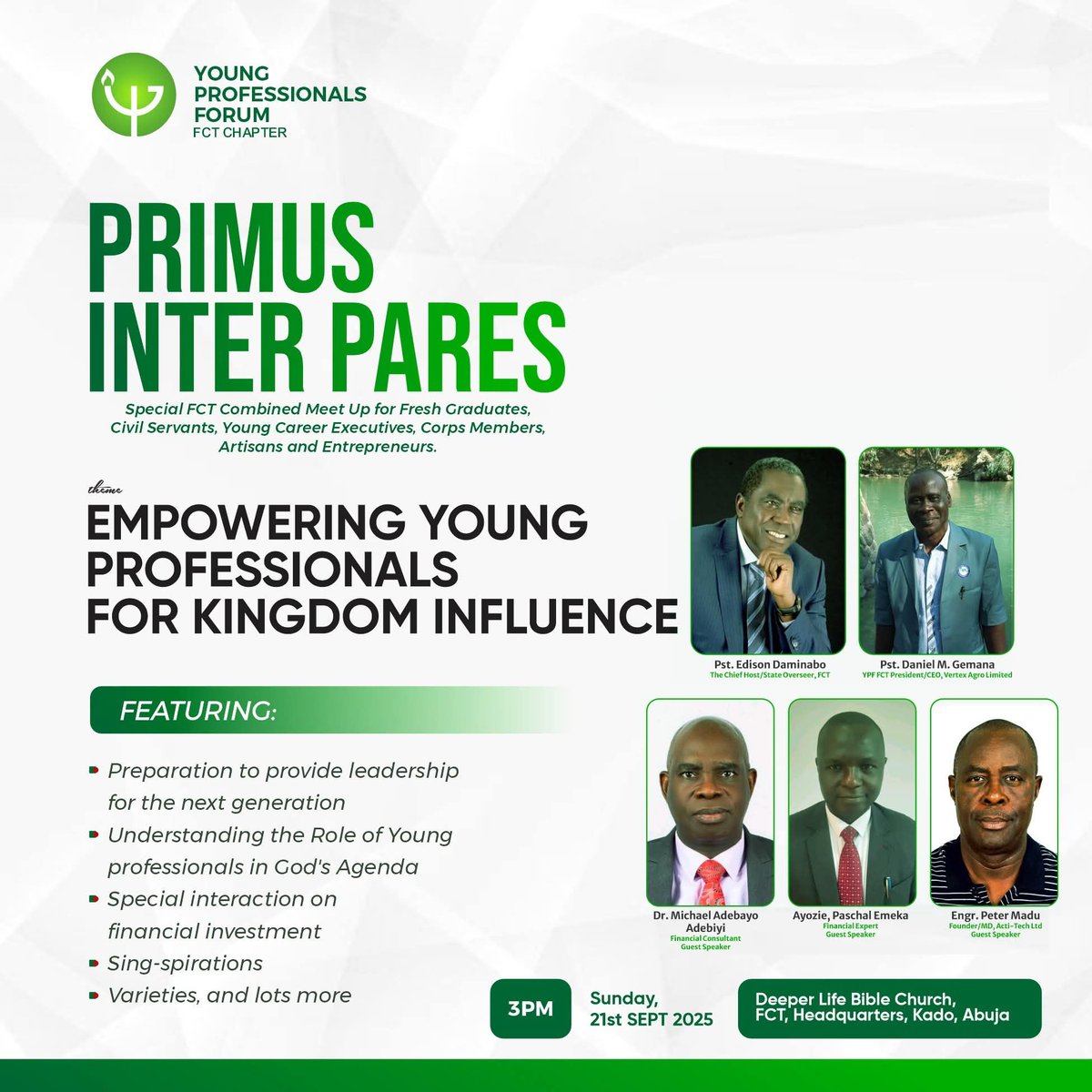 YPFOrozo's tweet photo. Meet your guest speakers 

#YPFAbuja
#Professional
#PrimusInterPares
#Entrepreneurs https://t.co/s8E53a544c