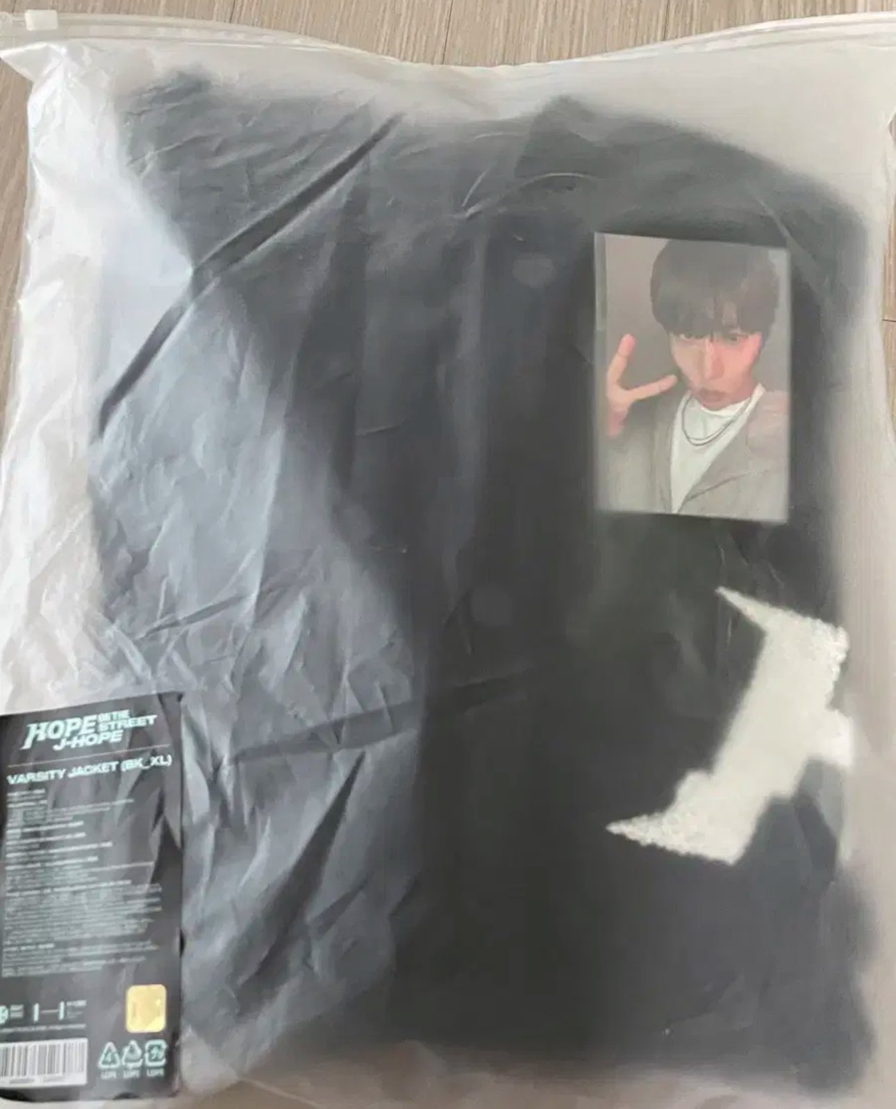 [HOPE ON THE STREET]VARSITY JACKET 公式 XL HOPE ON THE STREET Varsity Jacket(black) - A-KPOP