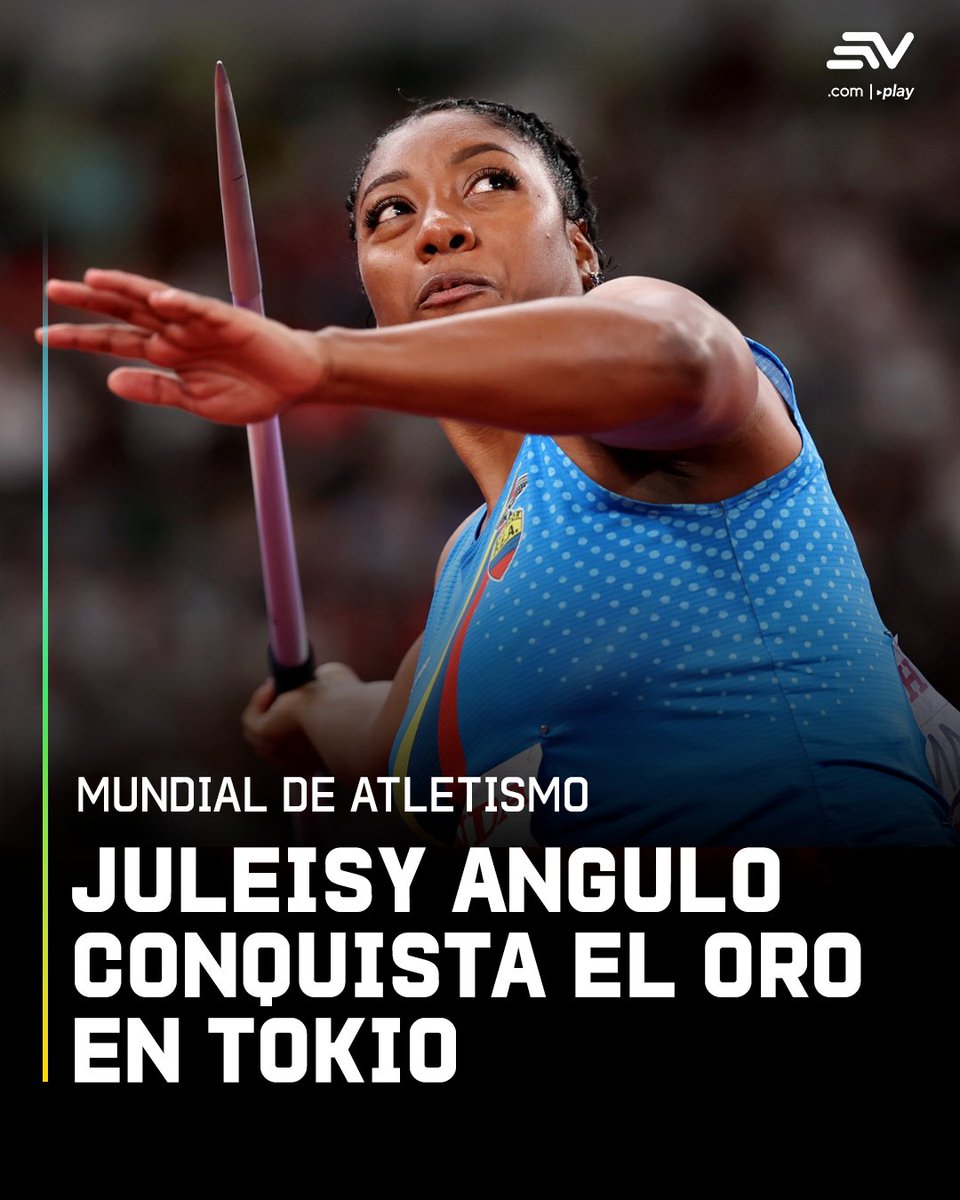 EcEstadio's tweet image. #EcuavisaSports l La #atleta ecuatoriana Juleisy Angulo 🇪🇨 se consagró este sábado como campeona mundial de lanzamiento de jabalina en el Mundial de Atletismo 🏆 que se celebra en #Tokio, Japón 📍, firmando una jornada histórica para el deporte ecuatoriano. 

🔗