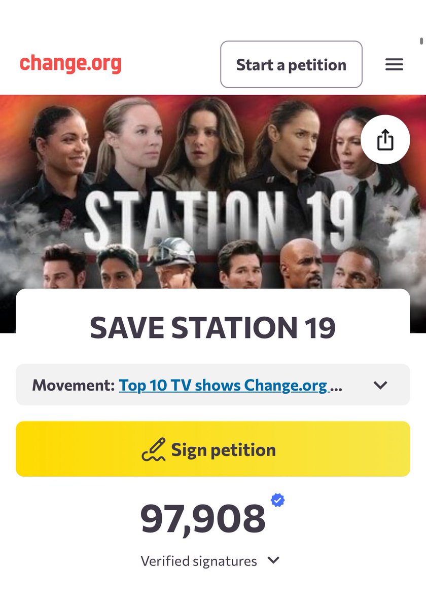 This jumped up quick 
#Station19 
#SaveStation19
