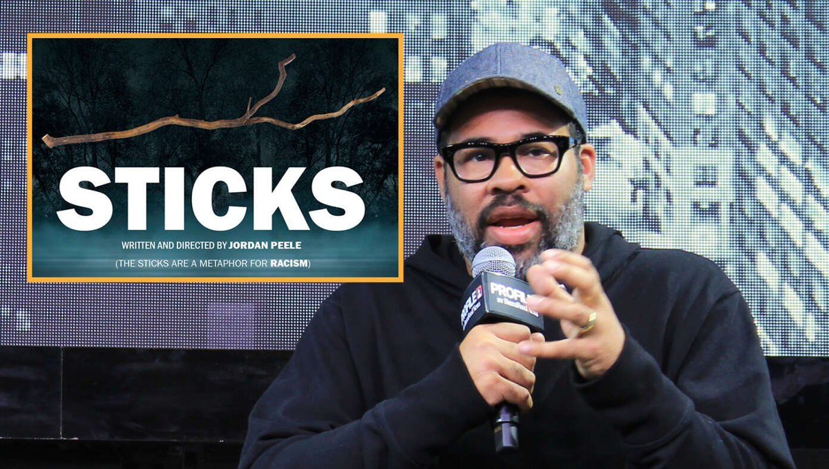 Jordan Peele Announces New Movie 'STICKS' Where White People Beat Black People With Sticks (The Sticks Are A Metaphor For Racism) buff.ly/2hzrz69