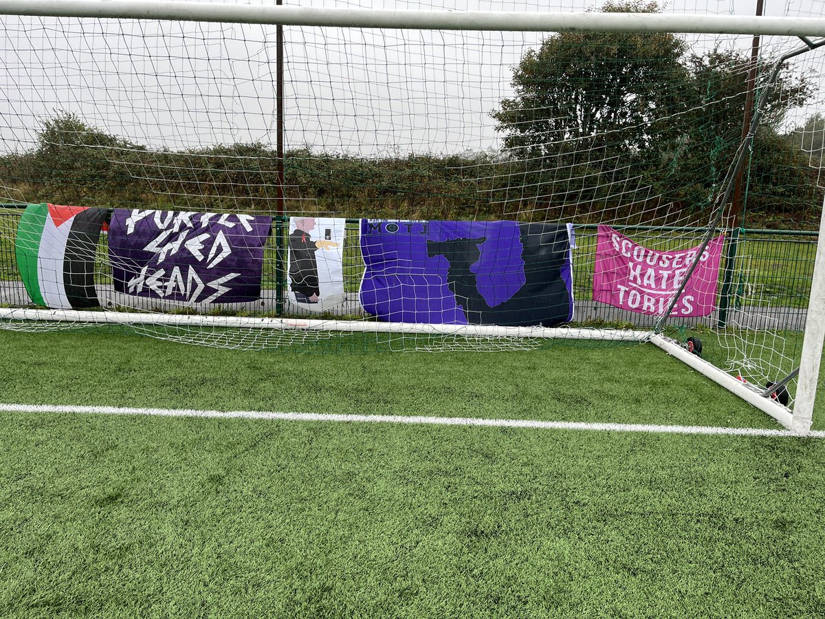 In position for today’s Purps game at home v Charnock Richard 
#UTLLP #ForzaViola