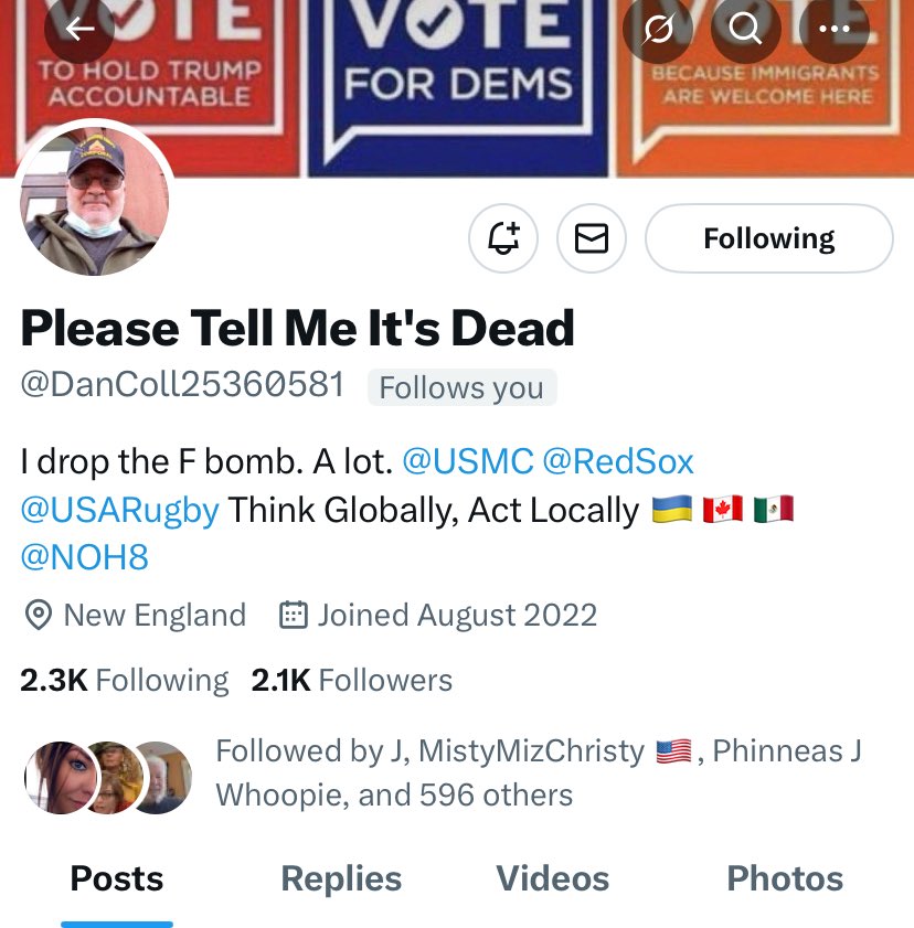 FAM, I called out this Resister account earlier with a typo on the account name, Sorry. Here is the correct account. <a href="/DanColl25360581/">Please Tell Me It's Dead</a>