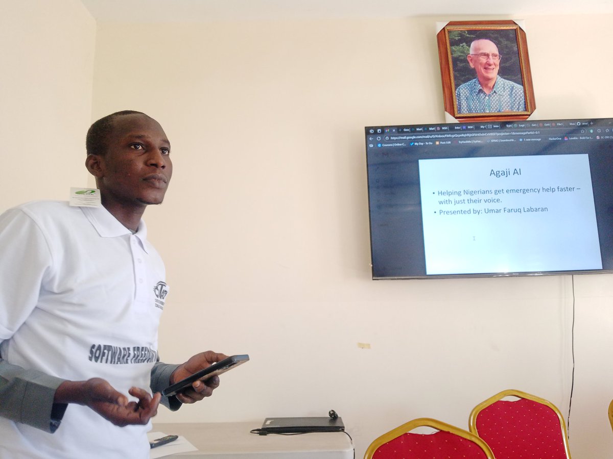 ICTAdvocates's tweet image. Umar Farouk Labaran introduced Agaji AI, an open-source tool that aids in emergencies by sending automated speech-to-text or text-to-speech alerts to selected contacts, enabling quick response and saving lives.
#developers 
#Opensourcesoftware