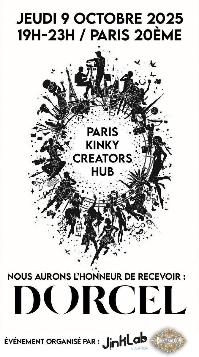 Bienvenue au 4ᵉ rendez-vous des créateur·ices de contenus sexy, BDSM et kinky à Paris !
Notre invité d’honneur sera DORCEL.
Likez, partagez, le monde doit savoir…

Inscription :
forms.gle/P31pWeMmuMQjZX…