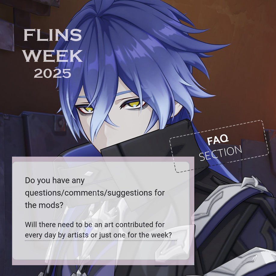 FlinsWeek's tweet image. 🕯️🪦FLINS WEEK 2025 • FAQ •

❔Another question from our interest check form.
❕You can participate for as many days as you want - one, several, or all days.

🔗Guidelines: flinsweek.carrd.co/#rules
🔗Interest check: google/PRh3aUfXzGBLPhc2A

 💙 Thank you!

#flins #flinsweek2025