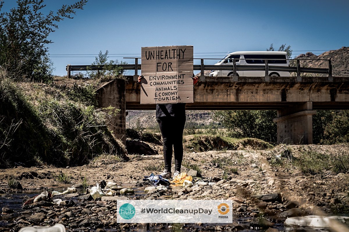 🌍♻️ This #WorldCleanupDay <a href="/thehubatmorija/">The Hub 🇱🇸</a> &amp; <a href="/PhehaPlastic/">Certified Recycler 🇱🇸 ♻️</a> teamed up for a cleanup + artivism 📷. With no waste management, toxic litter, plastic &amp; glass end up in nature—harming our environment, communities, animals, economy &amp; tourism. Let’s raise awareness &amp; inspire solutions!