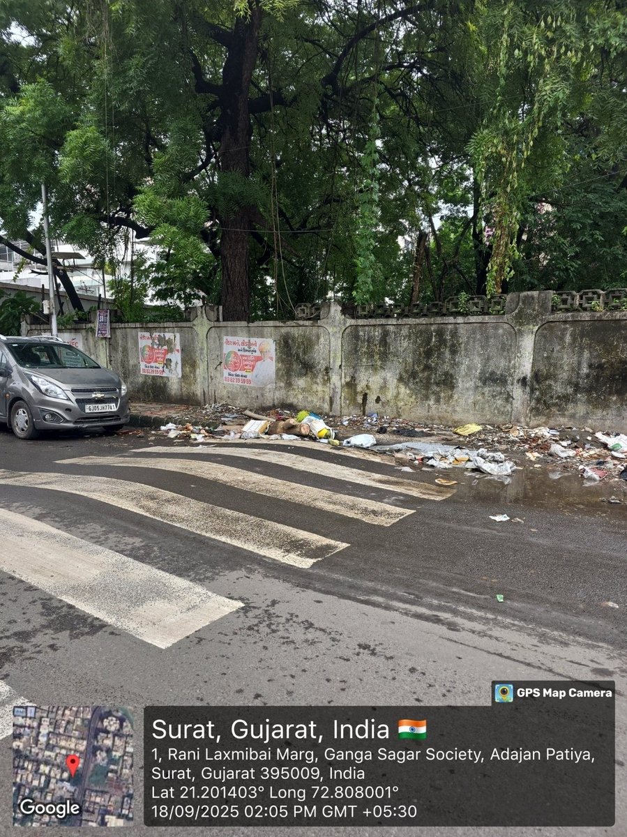 YTKDIndia's tweet photo. Surat, officially ranked India’s 2nd Cleanest City, but ground reality tells another story. 🤡 https://t.co/lRDizL84B3