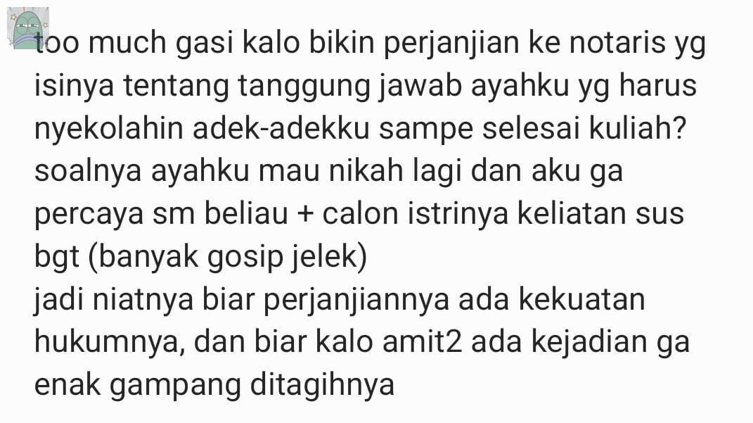 💚 butuh sarannya dong guys, tolong banget soalnya adek sender masih kecil-kecil dan sender baru aja lulus kuliah🙏😭