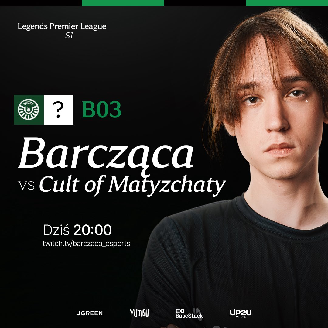 Wracamy na Rift! 😎

🏆 <a href="/LegendsPLeague/">Legends Premier League</a> 
🆚 Cult of Matyzchaty
📺 twitch.tv/barczaca_espor…
⌚️ 20:00