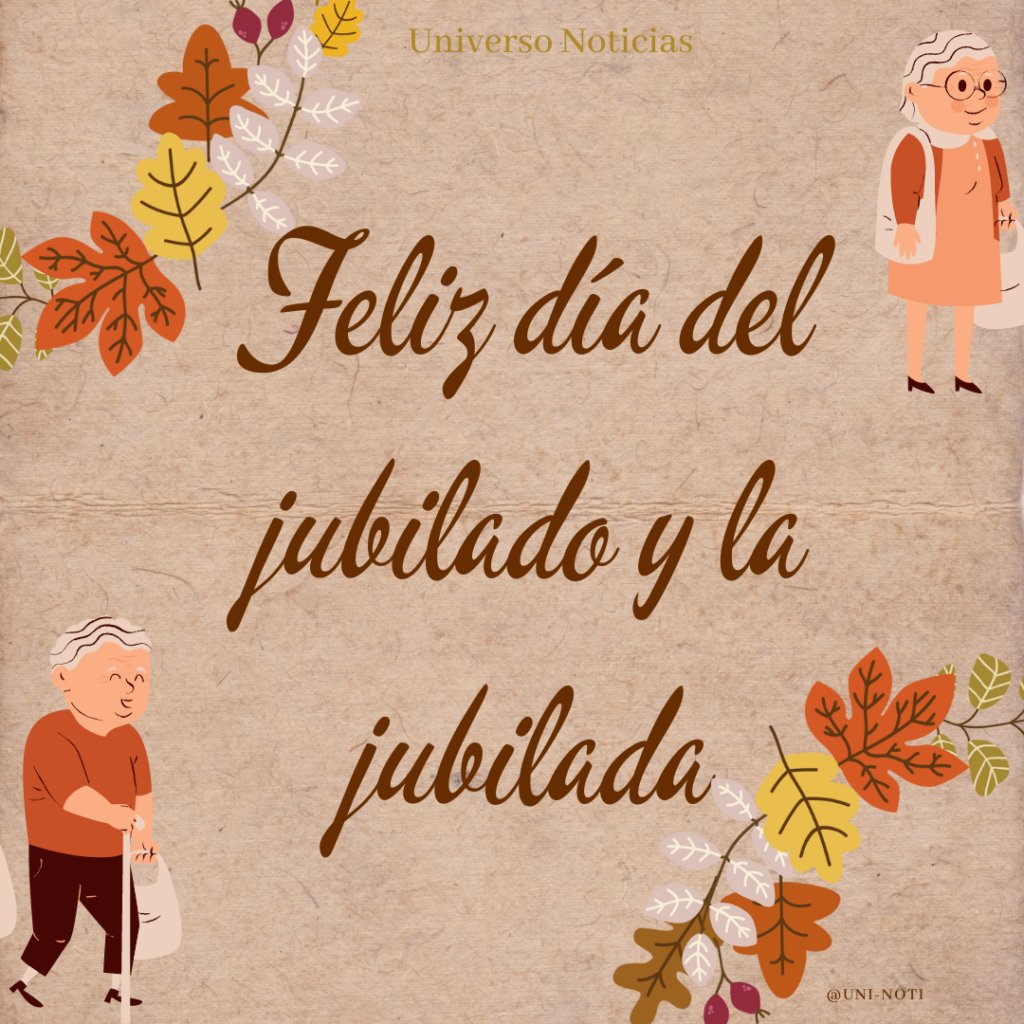 Feliz día para quienes hoy no tenemos carga laboral y gracias a Dios seguimos activos aportando a la sociedad desde diferentes áreas, con la espernza de que todos disfrutemos de buena salud y logremos mejor y mayor reconocimiento de la sociedad