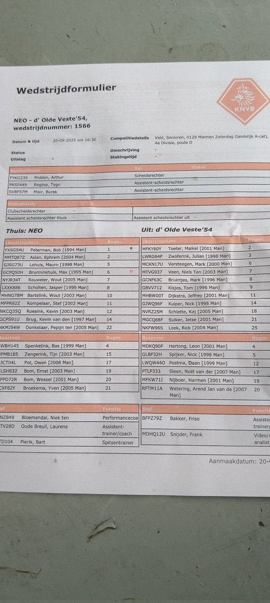 De opstelling tegen <a href="/OldeVeste/">💛💙vv d' Olde Veste '54💙💛</a> 

<a href="/vierdedivisie/">vierdedivisie</a> <a href="/topamateurvoetb/">Topamateurvoetbal.com</a>