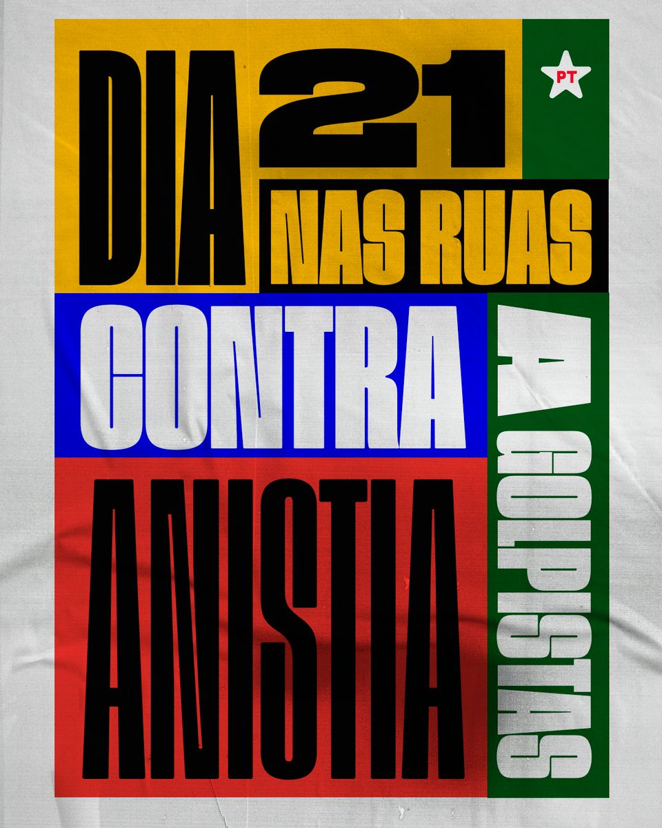 Neste domingo, 21/09, às 16h, na Praia da Cinelândia (Aracaju/SE), é o povo quem vai falar!

Queremos justiça, soberania e direitos: isenção do IR, fim da escala 6x1, taxação das grandes fortunas, contra a pec da impunidade e segurança pública de verdade.

#PTContraAnistia