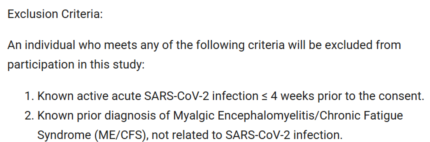 Scott Daniska (@scott_scientist) on Twitter photo Reminder:
All active and planned Long COVID clinical trials specifically exclude non-COVID ME/CFS, and do not even have non-COVID ME/CFS patients as a control group (which would be a very small cost).
So if any Long COVID treatments are approved, people with ME/CFS will have no Reminder:
All active and planned Long COVID clinical trials specifically exclude non-COVID ME/CFS, and do not even have non-COVID ME/CFS patients as a control group (which would be a very small cost).
So if any Long COVID treatments are approved, people with ME/CFS will have no