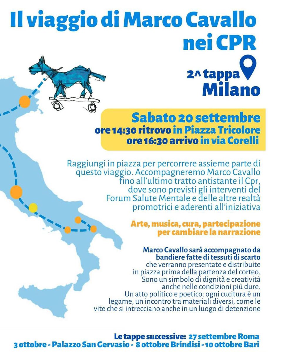 PastaStefano's tweet photo. #Milano #MarcoCavallo per dire con convinzione #nocpr ! https://t.co/MmaSzapobG