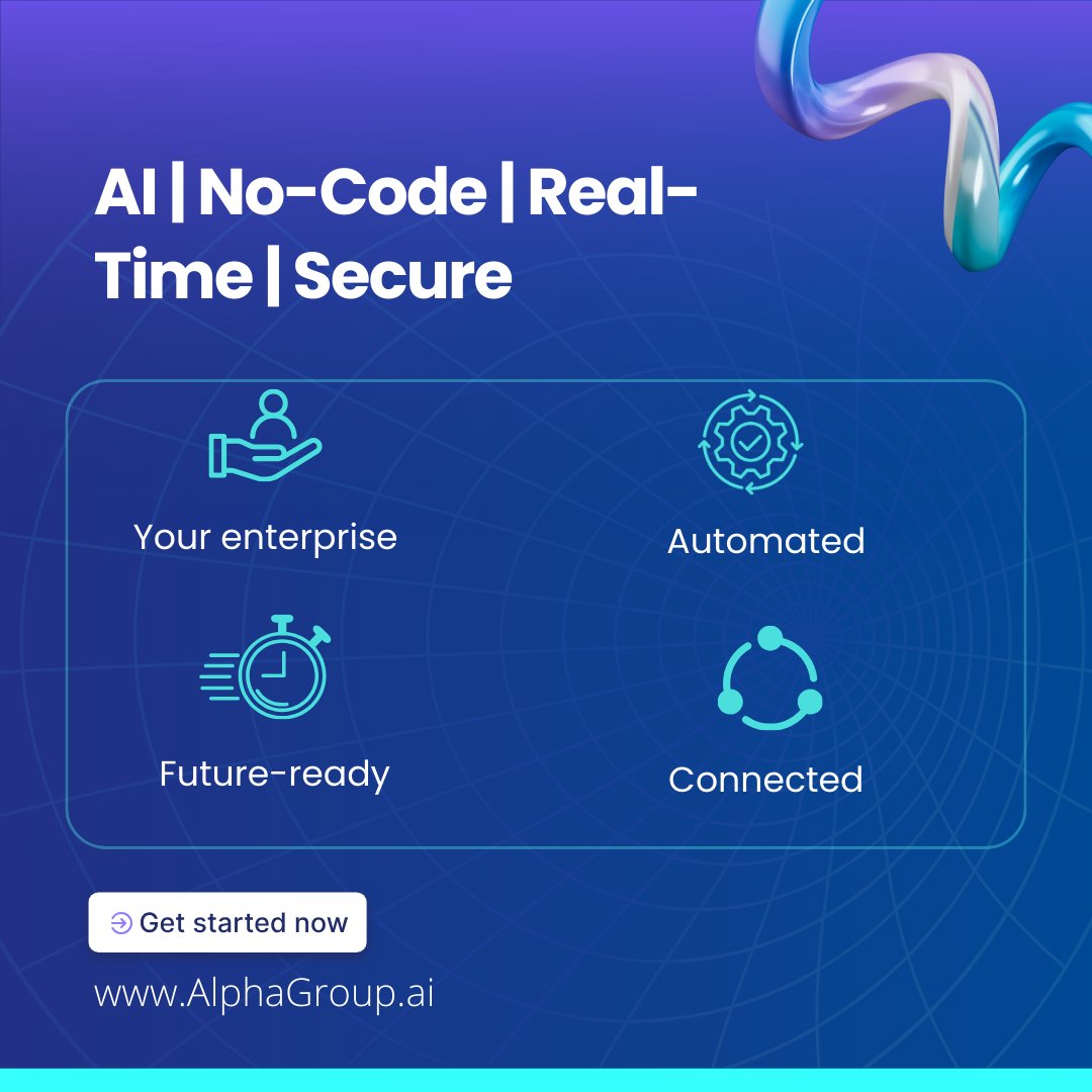 AlphaGroup_ai's tweet image. With AlphaGroup.ai NAP, your business gets:
✅ Instant API creation
✅ Real-time data sync
✅ No-code workflows
✅ Enterprise-grade security
👉 Build faster. Scale smarter.
🔗 alphagroup.ai/nap-platform
#AIIntegration #NoCode #BusinessAutomation #AlphaGroupAI