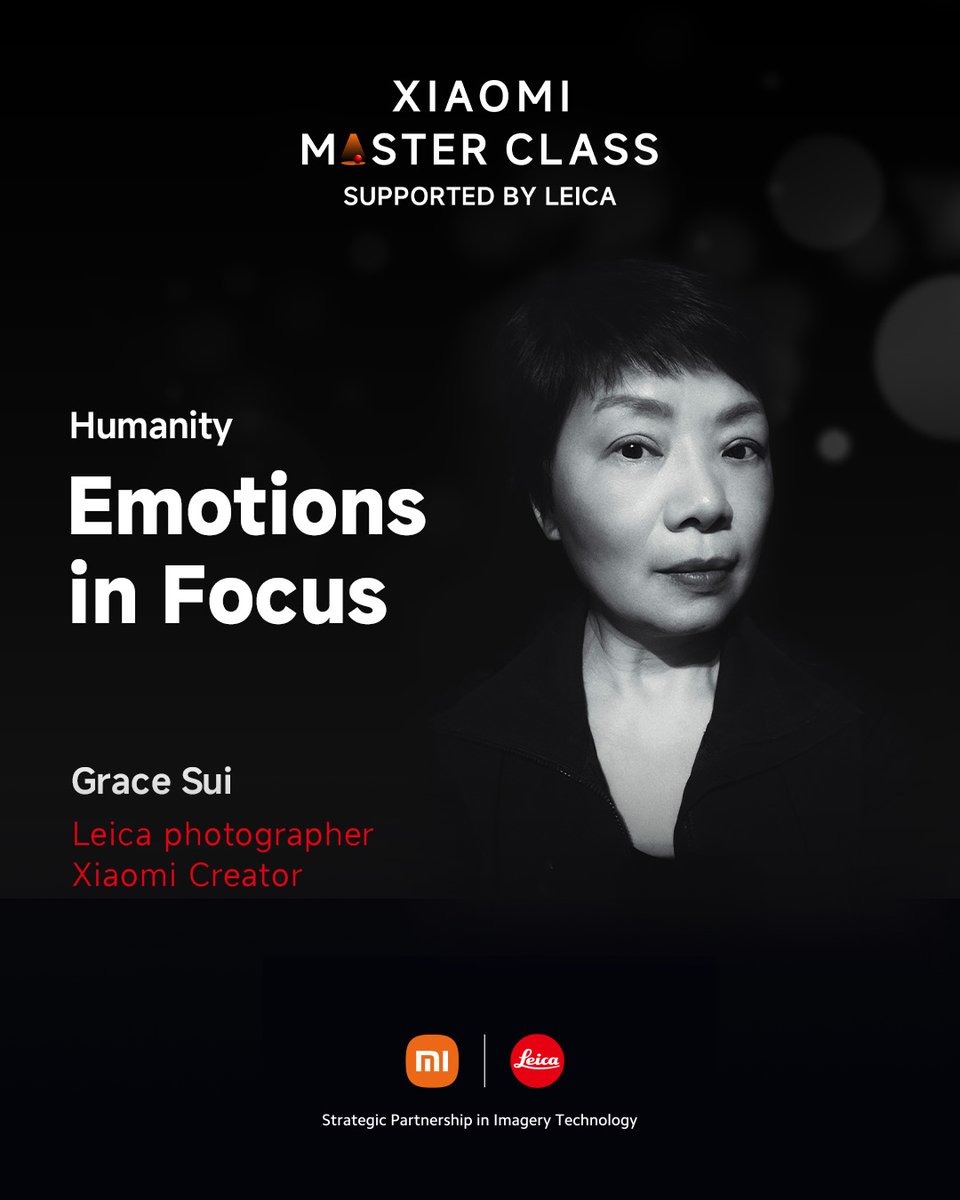 Xiaomi's tweet photo. Photographers assemble!

#XiaomiMasterClass will once again bring together talented photographers and build the community.

Stay tuned to their #EmotionsInFocus creation! 🟠📷🔴 #Xiaomi15TSeries https://t.co/h4gc3xof7y
