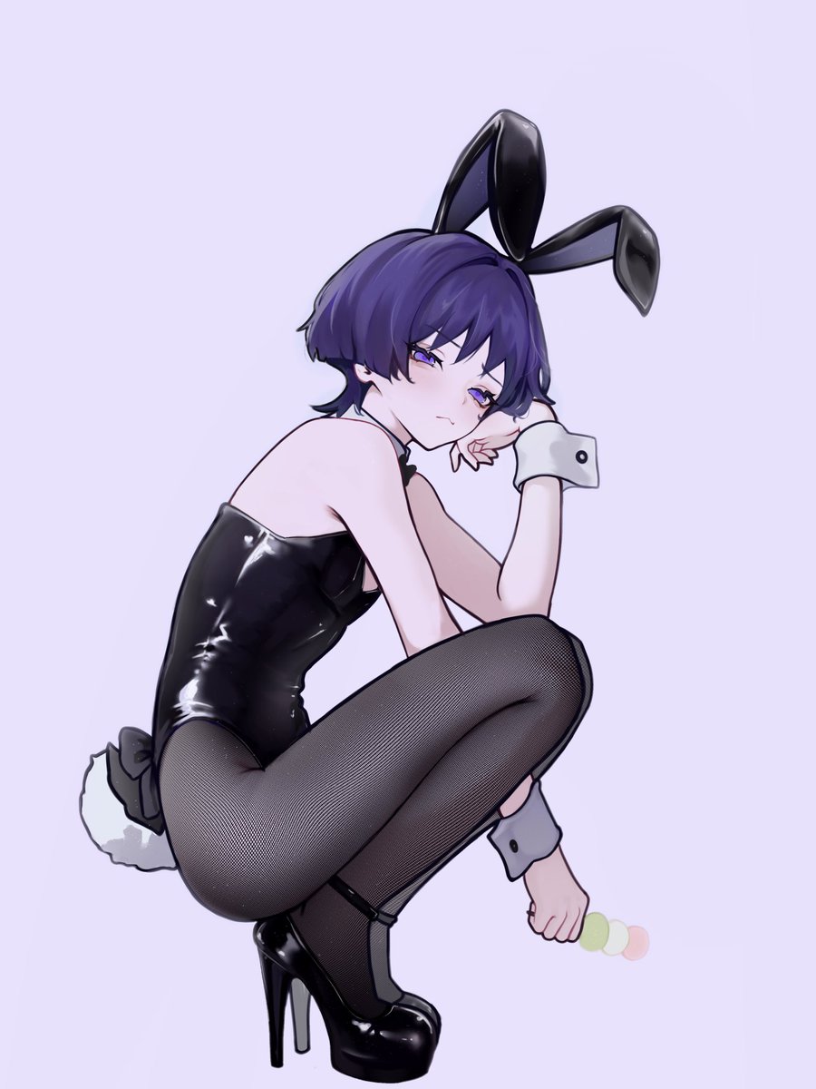 Ange510763's tweet photo. #ScaraEi #EiScara  #スカ影 bunny 🐇 💜💙🖤 https://t.co/hc97mFevOC