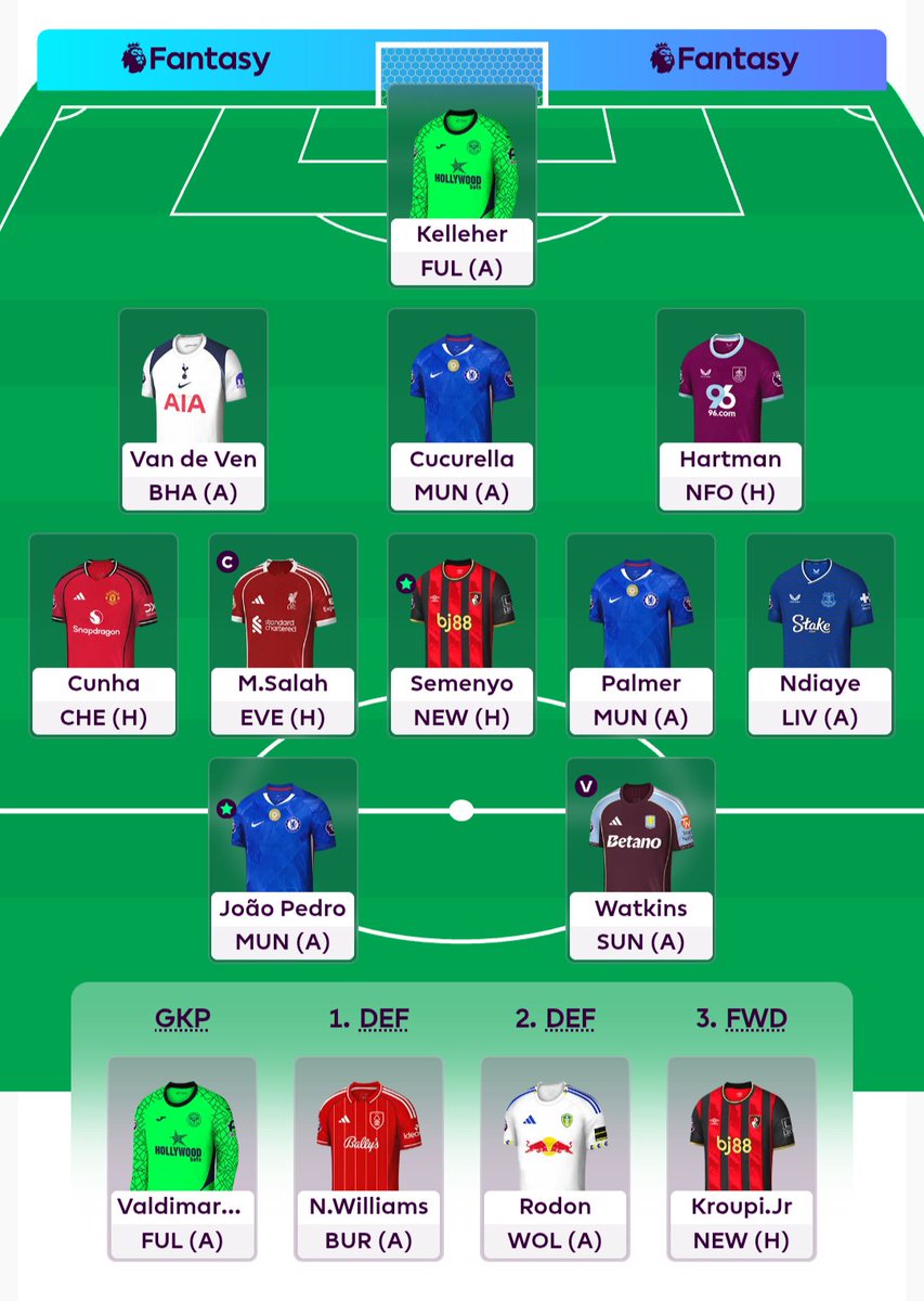 FPLnibbles's tweet image. GL all 🤞 #FPL 👊