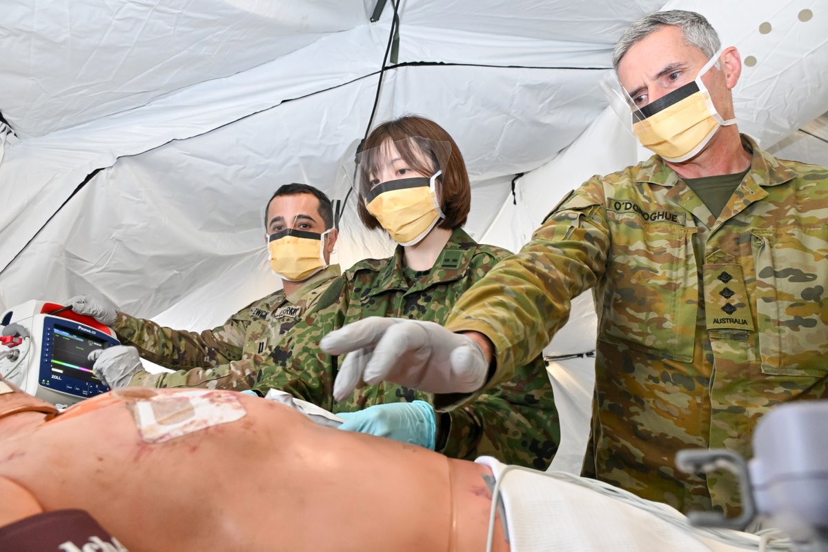 Japan_GSDF's tweet photo. ๐ฏ๐ต๐บ๐ธ๐ฆ๐บGEN Arai, CS, #JGSDF, visited SekiyamaTraining Area to observe โ #OrientShield25,โ a trilateral field training exercise conducted with US and Australia Armies on 19 SEP 2025.
CS inspected the JPN-US-AUS joint command post, combat training, and tactical field medical training. He checked how our operational capabilities, including the Australian Army participating for the first time, are enhanced and the solid relationship among these three nations.
Through this exercise and the JPN-US-AUS trilateral Command Post Exercise (#YamaSakura 89) concluded last month, JGSDF will further deepen its strong relationship with US and Australian armies. Under the vision of a โ#FreeandOpenIndoPacificโ, we will contribute to ensuring Japan's peace and security and deepening trust and cooperation within the international society.