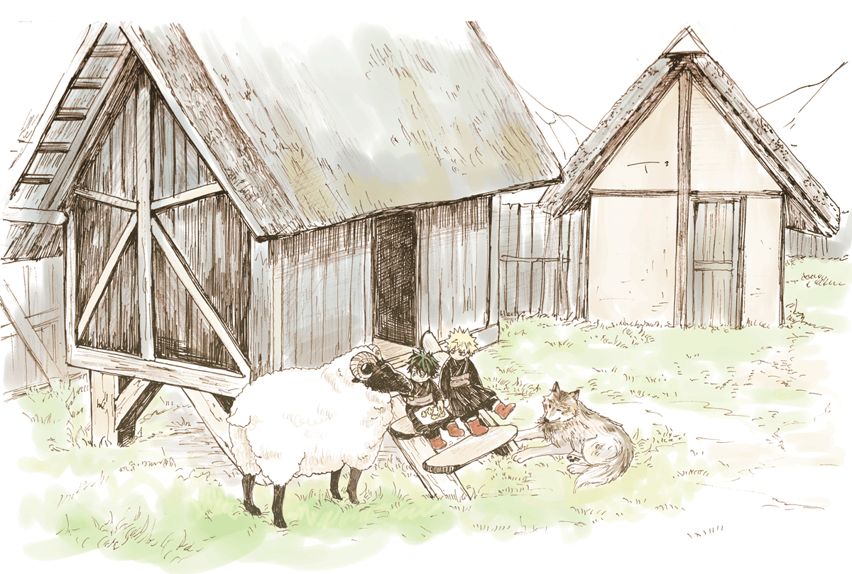 hacca_bunke's tweet photo. イメージボード。家とか植生とか気候とか住んでる場所とか、色々検討しつつ精霊信仰があるという一点で参考資料はケルトの集落。
マンガにはまだ手をつけてないどうしよう https://t.co/UScZrnxGTe