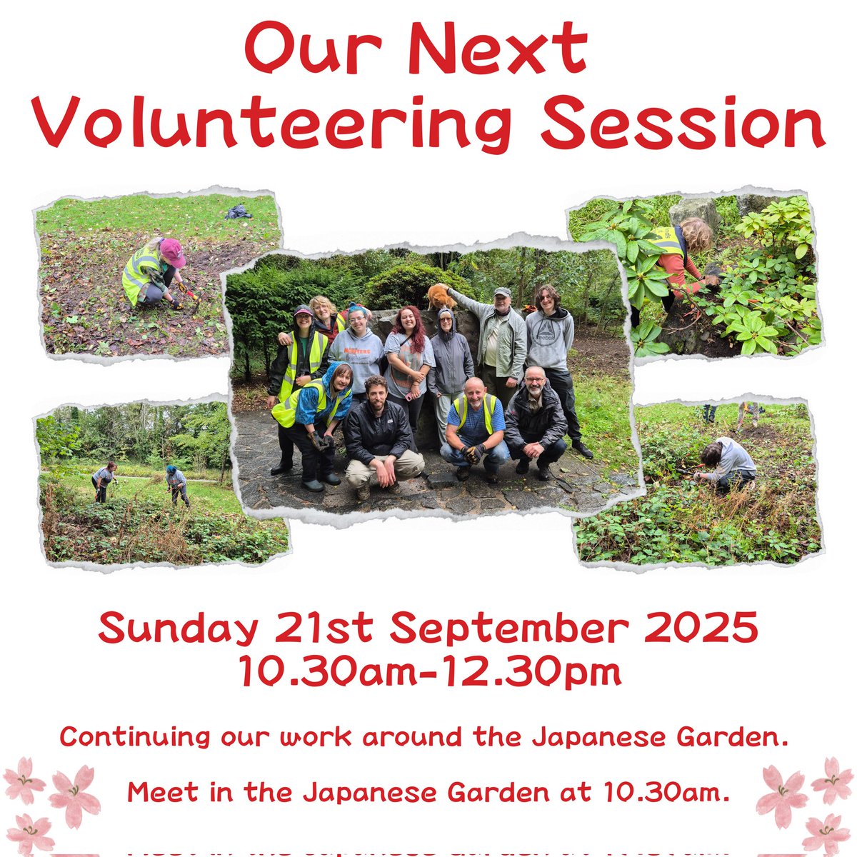Come along tomorrow and help us weed and tidy our beautiful Japanese Garden. 🇯🇵

No experience is necessary, and all tools are provided. 🛠

Please feel free to share this post! 🌸

#FestivalGardens #Volunteering #JapaneseGarden #Community