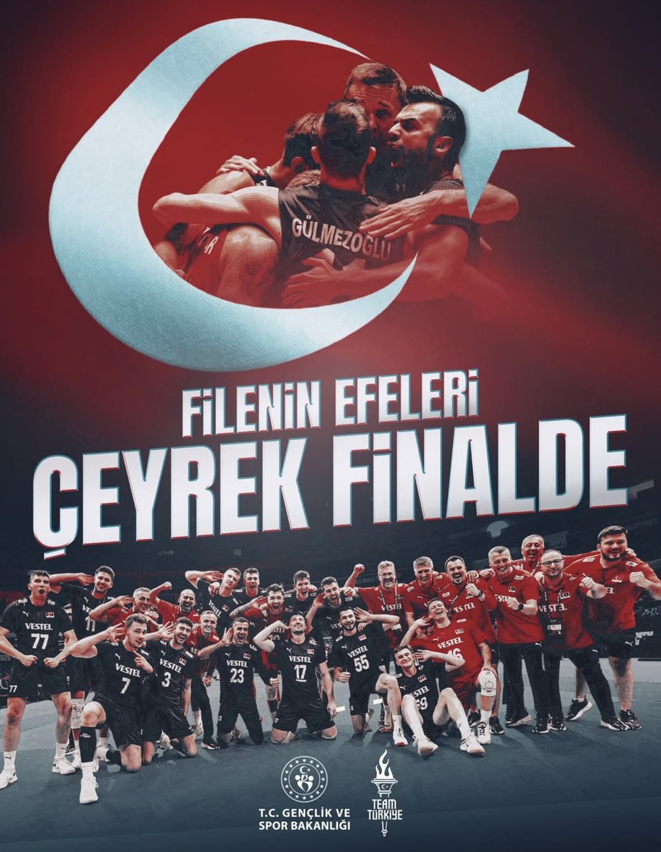 🇹🇷 FOR THE FIRST TIME IN OUR HISTORY, WE ARE IN THE QUARTER-FINALS 🔥🏆

The “Filenin Efeleri” with their amazing performance, crowned it with a 3-1 victory over the Netherlands and advanced to the FIVB World Championship quarter-finals for the very first time in our history