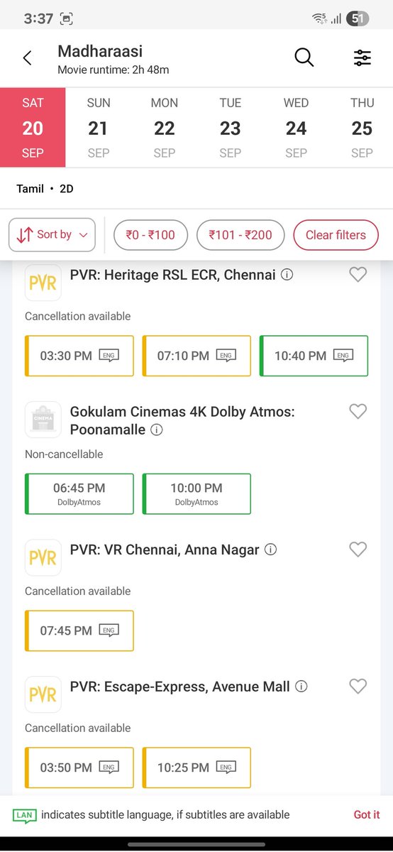 Vickie01111's tweet photo. Doing good in multiplexes 

#Madharaasi 3rd weekend on bms🔥 https://t.co/9IoXmrYGDe