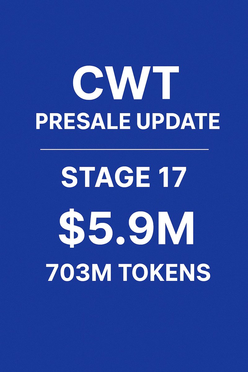 CWT, the token from <a href="/CoinWOfficial/">CoinW</a>, is currently in Stage 17 of its presale. To date, over 703 million tokens have been sold, and approximately $5.9 million has been raised.

A presale is similar to an early sale, occurring before the token is officially listed on the exchange.