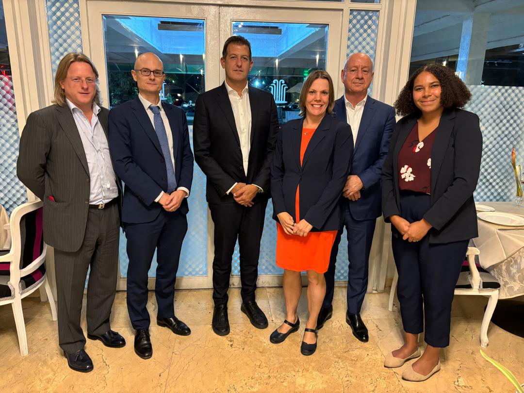 USAauCongo's tweet photo. Des représentants de l’Ambassade des États-Unis se sont entretenus avec le groupe américain Gerald Group à la suite de la réunion du conseil d’administration de SOREMI SA, le 18 septembre. Craig Dean a été élu Président du Conseil d’administration et Directeur général de SOREMI SA. Sous sa direction, Gerald Group souhaite renforcer son partenariat avec la République du Congo dans le secteur minier clé. #EconomicPartnerships #USinCongo
