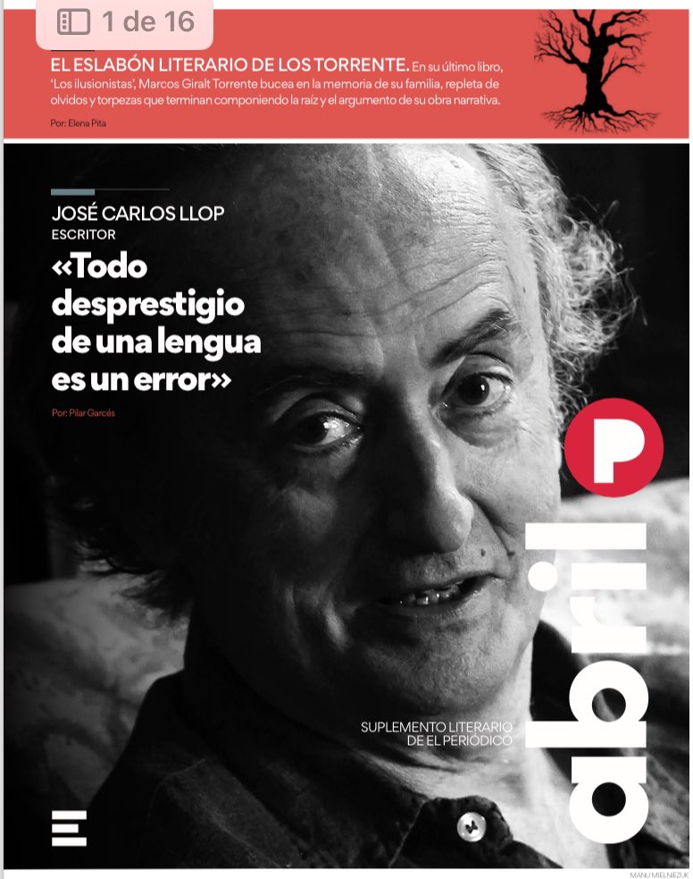 #abril en el kioscos. Entrevista de <a href="/piligarces/">Pilar Garcés</a> a José Carlos Llop. Reportaje sobre la saga Torrente Ballester por Elena Pita. Textos de Darío Villanueva, <a href="/Enrique46344446/">Enrique Murillo</a> y Javier García Rodríguez. El perfil de <a href="/pilarfraile_/">pilar fraile</a> por <a href="/Carmenlopezalv/">Carmen López Álvarez</a>. Habla de su libro <a href="/angelonestore/">Ángelo Néstore</a>
