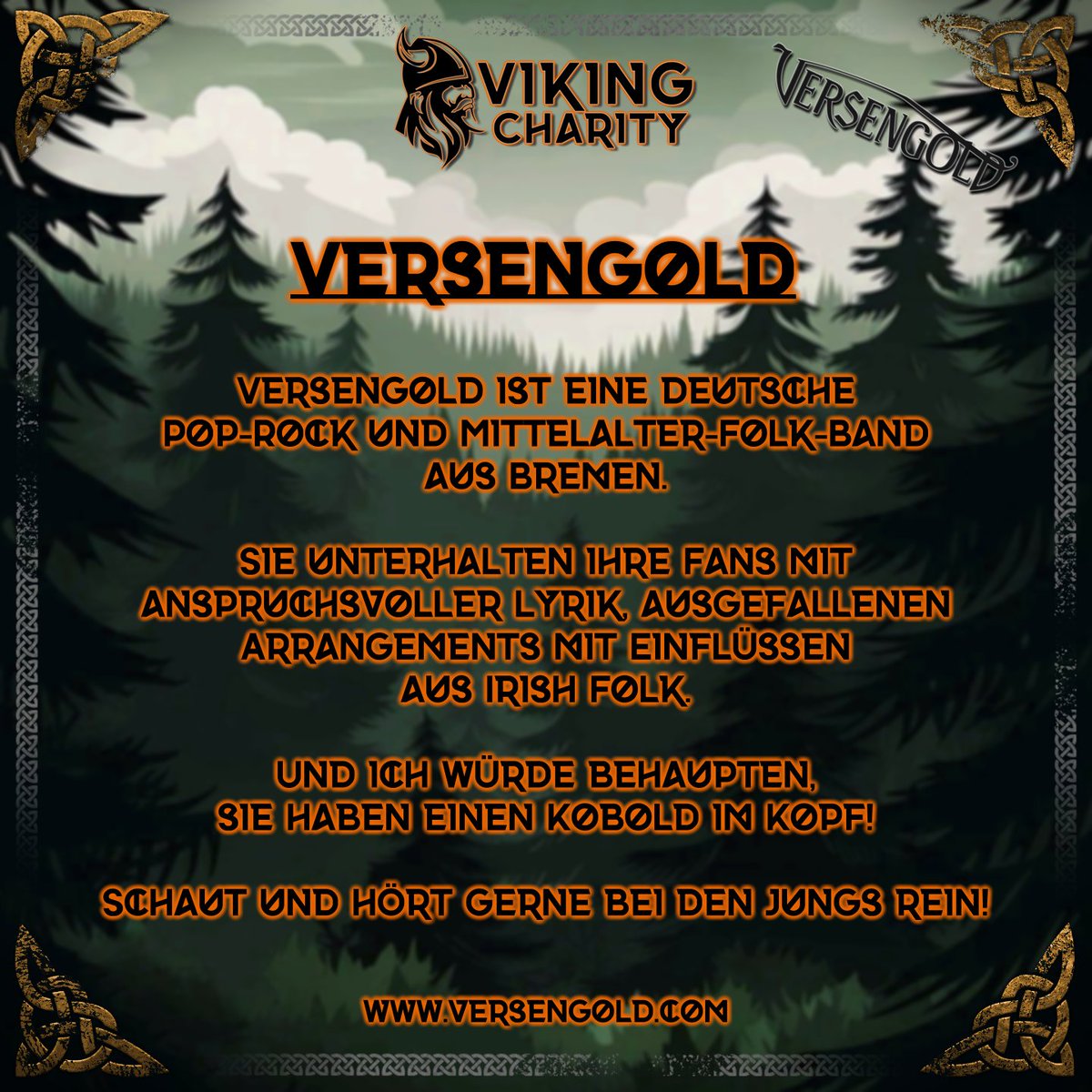 Kennst Du eigentlich schon ...   

unseren Partner <a href="/Versengold/">Versengold</a>  ?     

Link in der Bio!     

#vikingcharity #twitch #streamer #gemeinsam