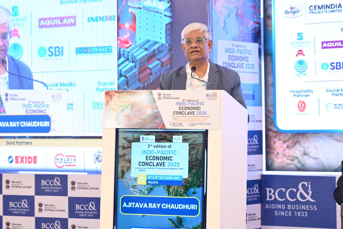 BenCham1833's tweet image. ✨ Day 1 – Special Session | Indo-Pacific Economic Conclave 2025
🗓 18 Sept 2025 | Theme: Reimagining Indo-Pacific Trade
🌟 Moderator: Prof. Dr. Ajitava Ray Chaudhuri

#IPEC2025