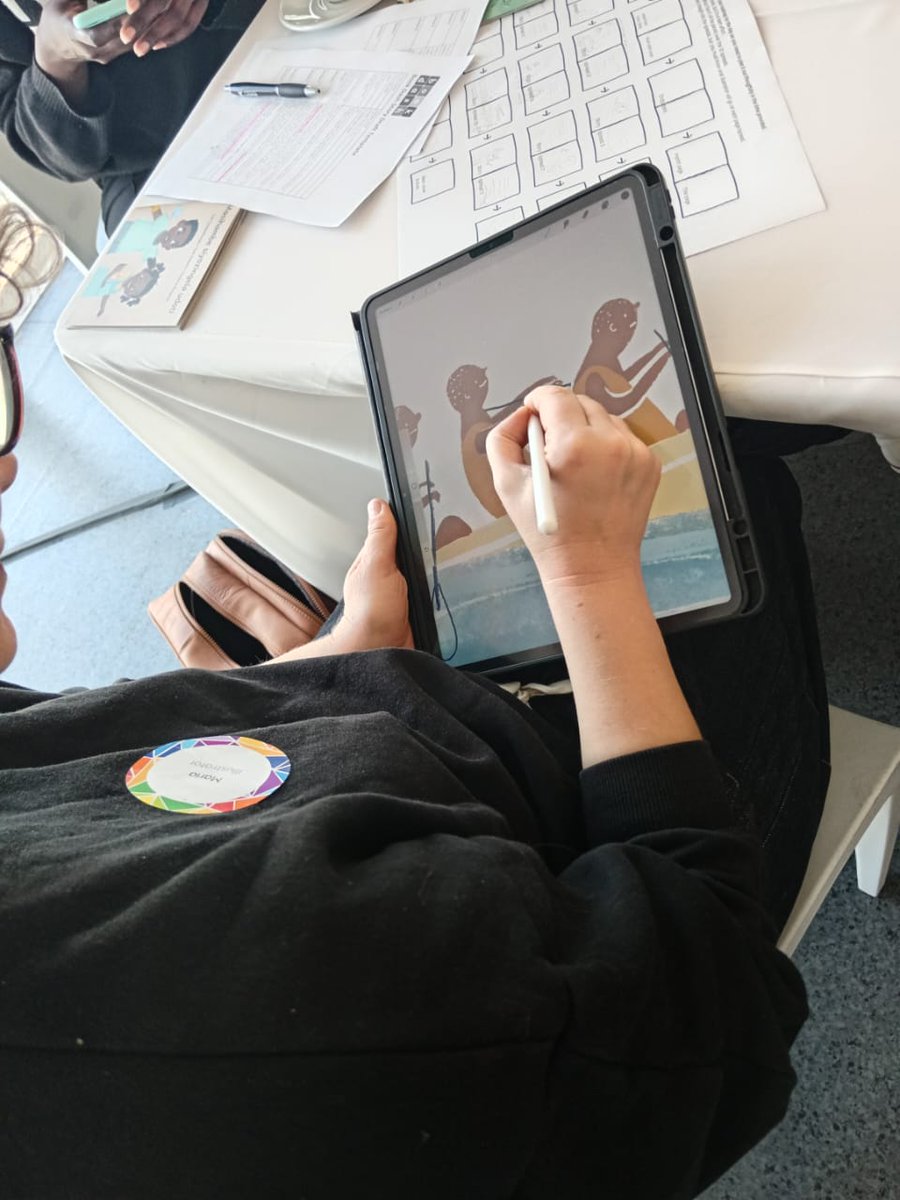 bookdash's tweet image. The illustrators are strapped in for a wild creative ride! They are getting stuck into bringing the story to life. Transforming words into colourful images and creativity.🎨📚✨

#bookdash #everychild100books #earlybookownership #bookdashstories