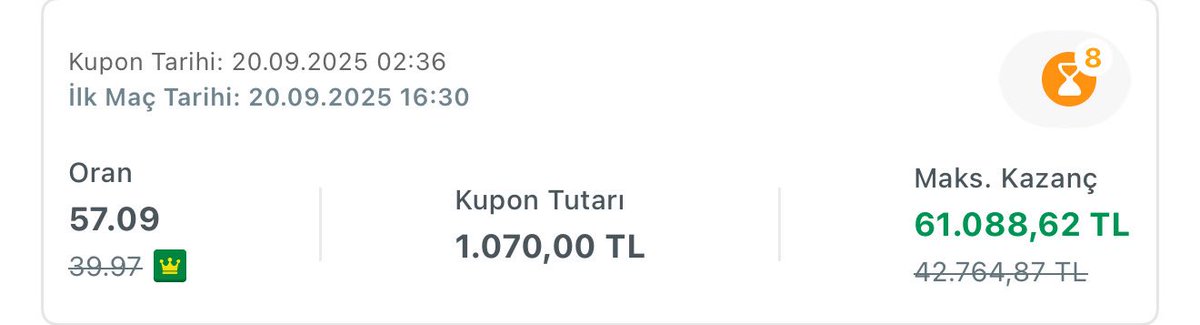 Eveeet arkadaşlar Vip grubumuzda Yüksek oranlı kuponumuz paylaşıldı.

Haftasonu boyunca canlı denemelere katılmak için aşağıdaki linkten bilgi alabilirsiniz. 

t.me/+8VVcb3CSmllmM…