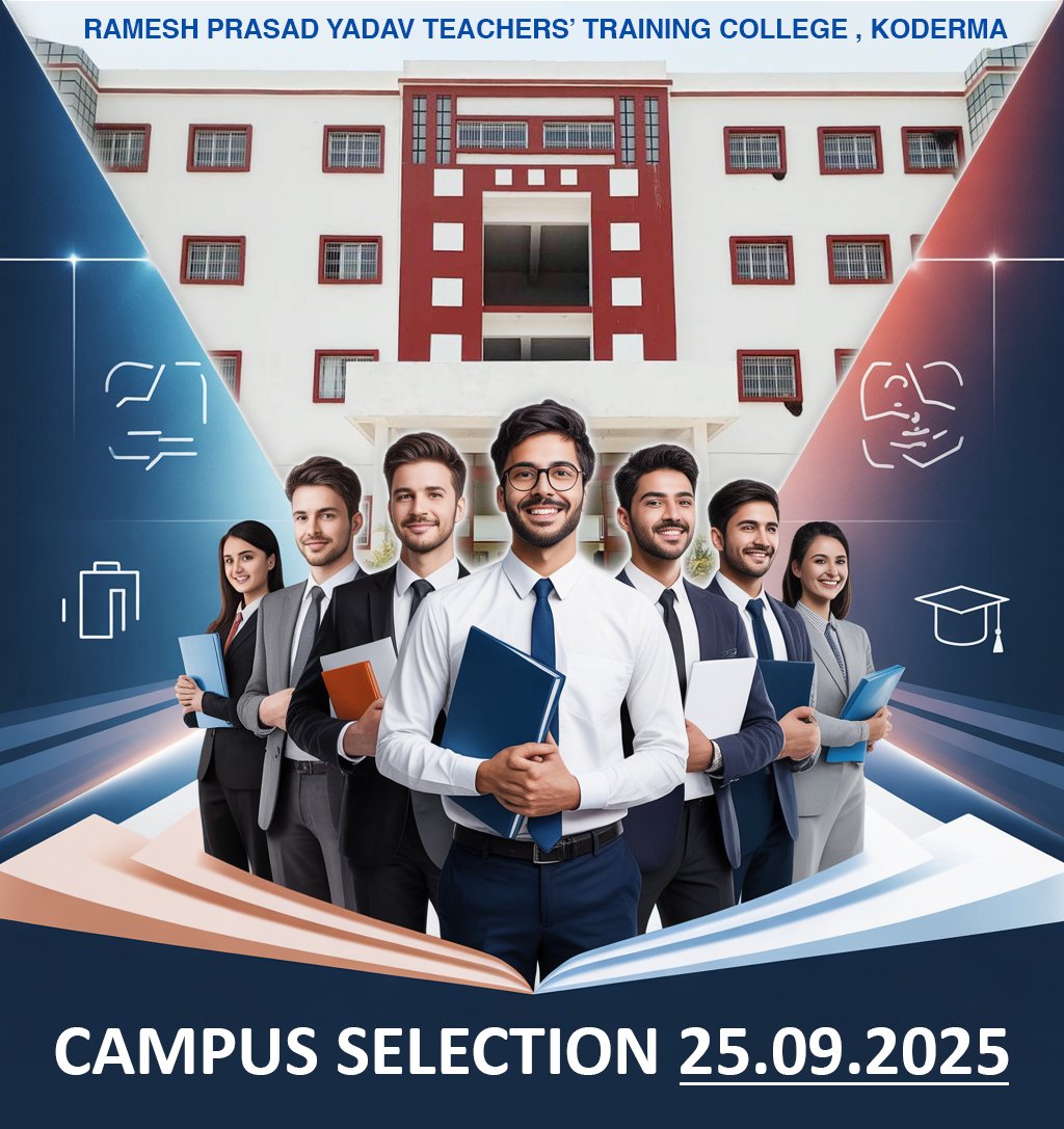 RpyttcKoderma's tweet image. A Campus Placement is going to organise on 25.09.2025 for our Alumni and Student Trainees. Interested Alumni and Student Trainees of our College can contact to Placement Incharge Dr. Sanjiv Kumar (7004962048).