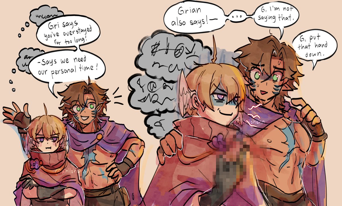 mute grian and mind reader scar 

#desertduo #scarian #grianfanart #goodtimeswithscarfanart