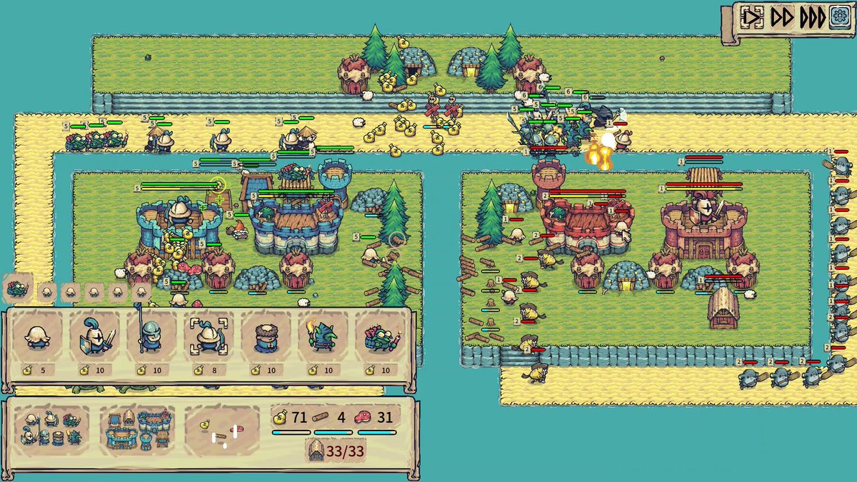 Pixel_Fox_Games's tweet photo. My Lane Defense + Auto Battler + RTS + 2D top-down Game

Game Name 【Castle Combat】 Version1.1.3

Special thanks to the incredibly beautiful pixel art 【Tiny Swords】!~UwU~ https://t.co/TFUzAsXjIE