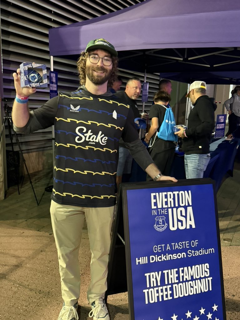 Find us at Premier League Mornings Live for a free Toffee Doughnut! 🍩