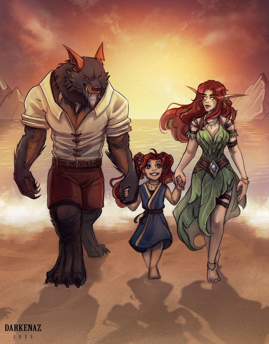 Darkenaz's tweet image. For a client ^^
Commissions: Open
#worldofwarcraft #druid #characterart #wowfanart #digitalart #nightelf #alliance #wow #fanart #warcraftart #family #worgen