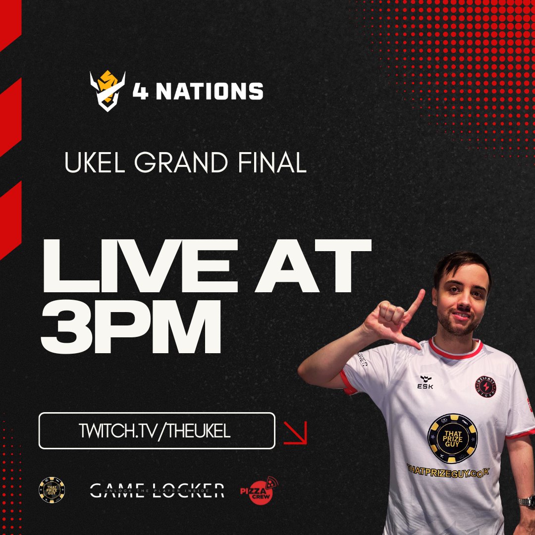 🔥 The stage is set at <a href="/UoStaffsEsports/">University of Staffordshire Esports</a> for <a href="/TheUKEL/">4 Nations | The UK & Ireland's National League</a> Grand Finals! 

⚔️ Vs <a href="/BrodnFriends/">Brod & Friends</a> 

🎥 3pm - twitch.tv/theukel