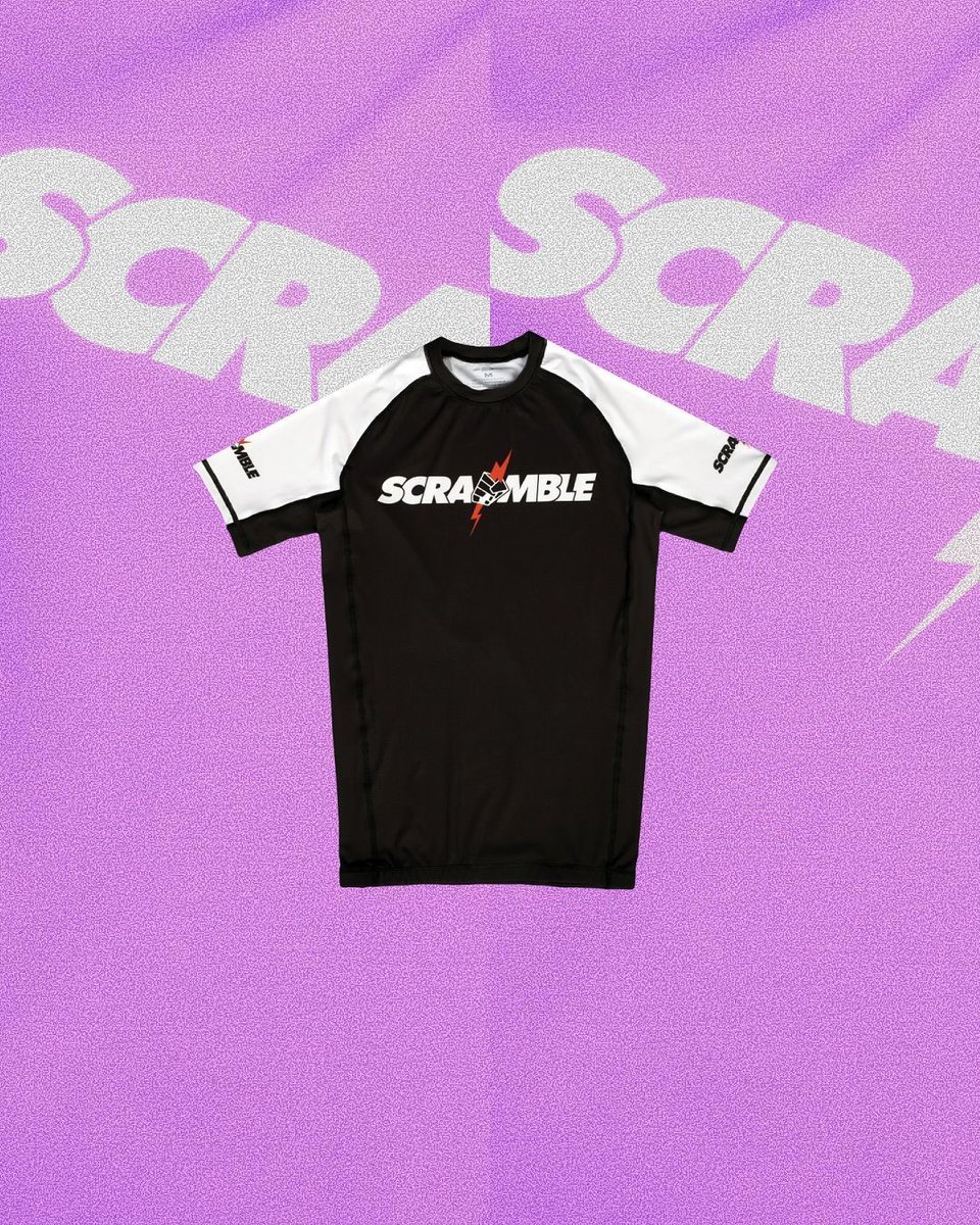 SCRAMBLEJP's tweet image. 新商品のお知らせ
┏━━━━━━━━━━━━━━━━━┓
発売日:9月27日(土) 
　⚡NEVER DIE ラッシュガード
┗━━━━━━━━━━━━━━━━━┛
