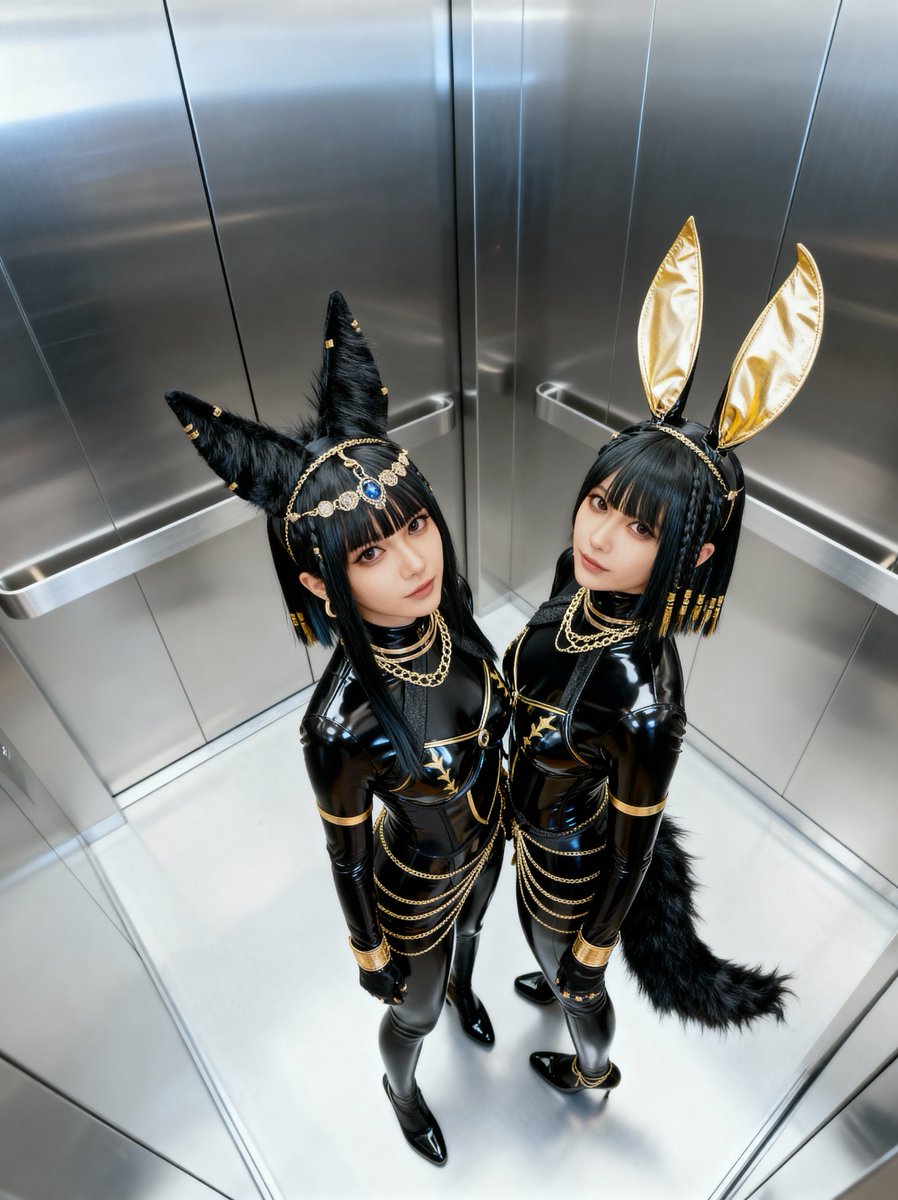 Meituのエレベーターショットで遊んでみた！

このエレベーター乗りたいッッ笑🖤💛