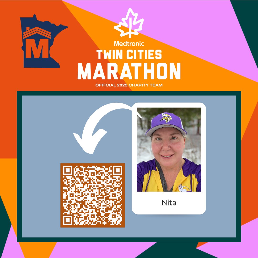 Cheering on Nita!  She’s running the 10-mile race this year, and supporting Veterans is close to her heart. With two children still serving in the U.S. Army and one honorably discharged, her dedication is personal. Show your support! secure.givelively.org/donate/minneso…